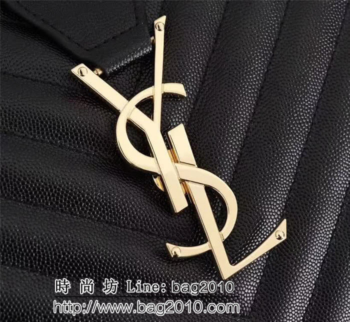 YSL聖羅蘭 經典款 互扣式金屬YSL標誌 原版南非皮肩背包 F26587 YAS1073